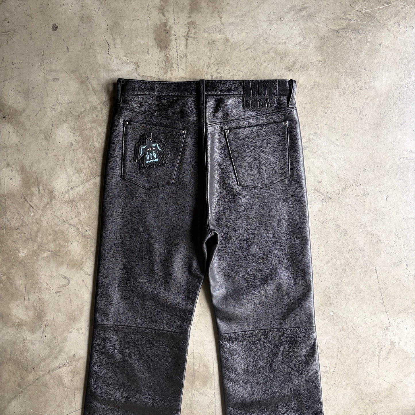 SOTOMI×ATSU CROCODILE&CHROME LEATHER PANTS "THUNDER BIRD" The Ore【レザーパンツ/革パン/クロコダイル/ポロサス】