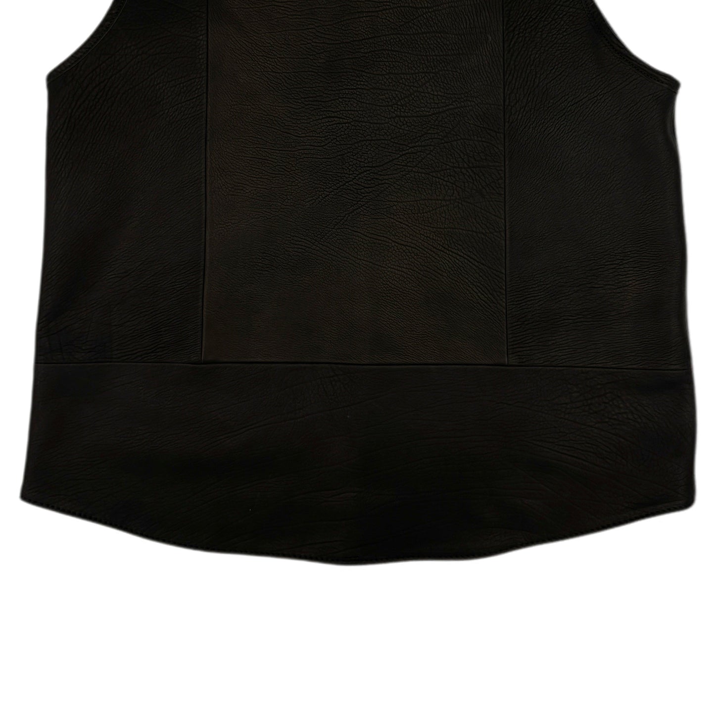 VEST "Peanut Flower" 【レザーベスト/ブラック/カーフレザー/バイカラー】