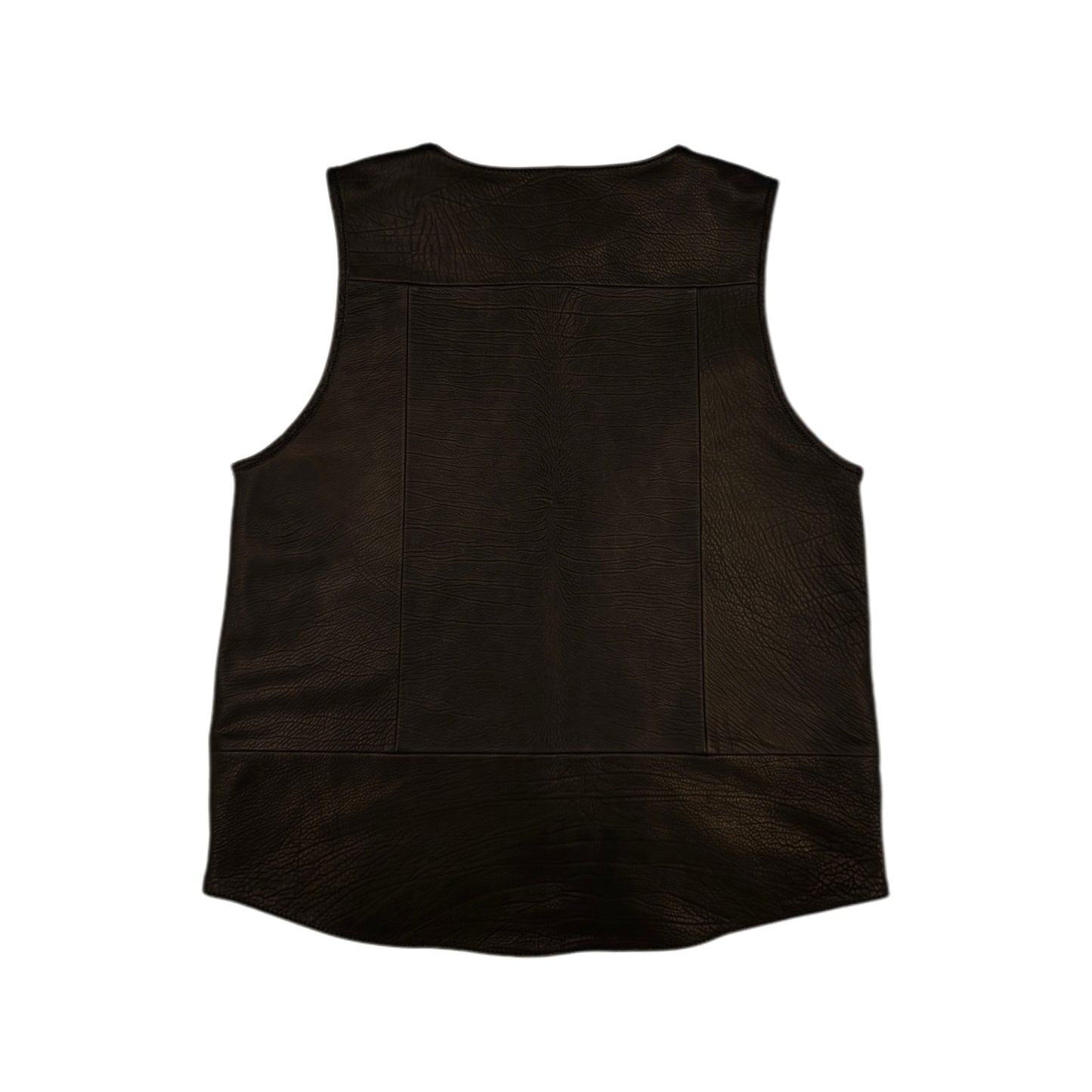 VEST "Peanut Flower" 【レザーベスト/ブラック/カーフレザー/バイカラー】