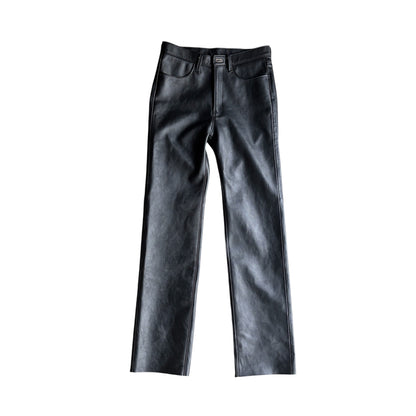 LEATHER PANTS "Lily" The Ore純銀 ※Normal【レザーパンツ/ブラック/茶芯/革パン】