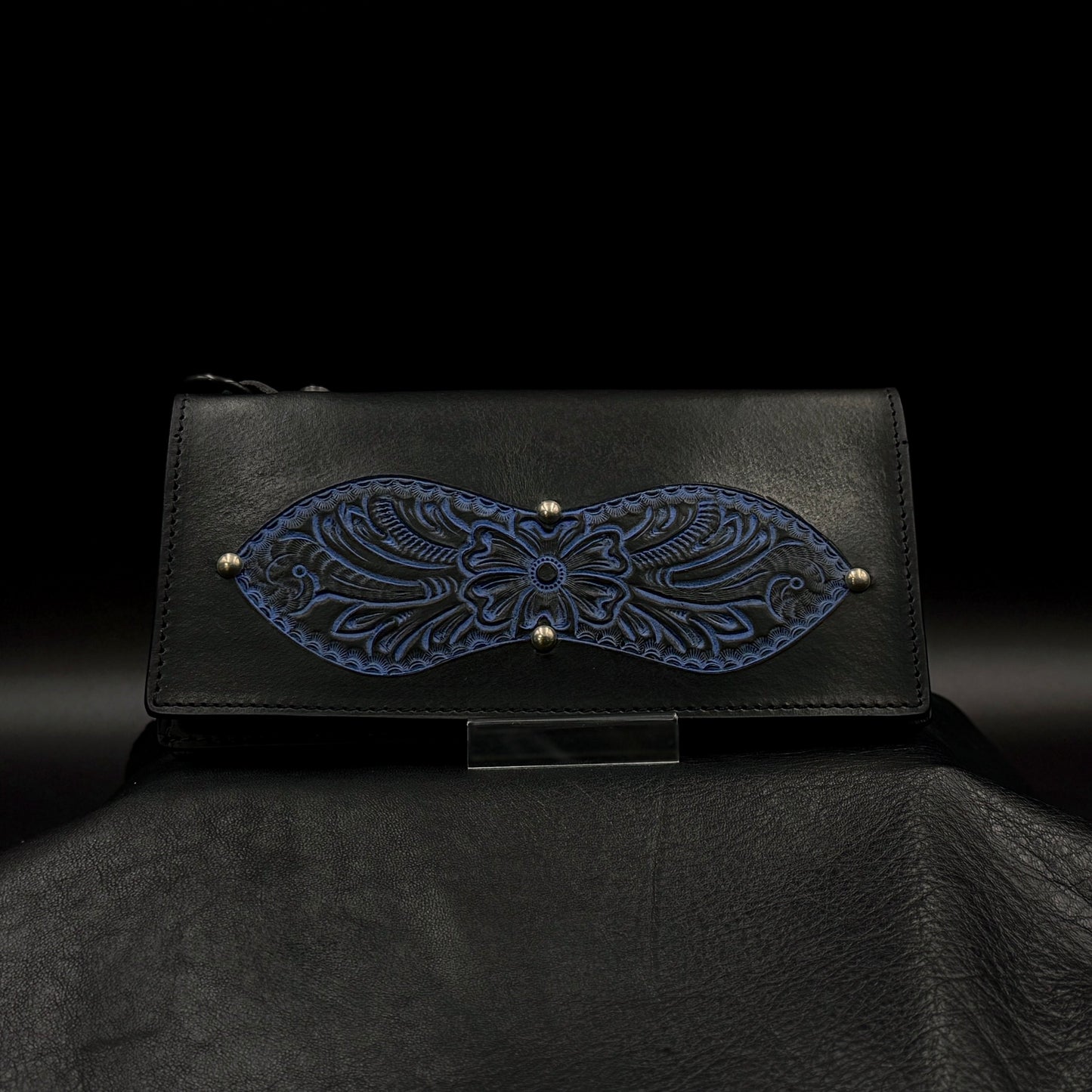 LONG WALLET “Peanut“  Lapis Lazuli【長財布/ステアハイド/カービング/ラピスラズリ】