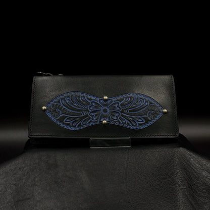 LONG WALLET “Peanut“  Lapis Lazuli【長財布/ステアハイド/カービング/ラピスラズリ】