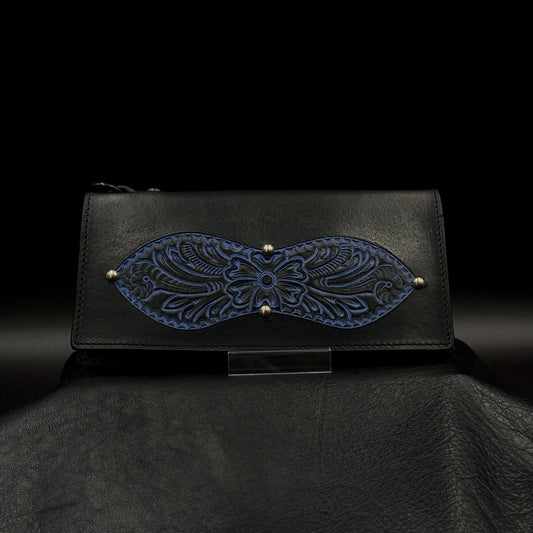 LONG WALLET “Peanut“  Lapis Lazuli【長財布/ステアハイド/カービング/ラピスラズリ】