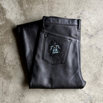 SOTOMI×ATSU CROCODILE&CHROME LEATHER PANTS "THUNDER BIRD" The Ore【レザーパンツ/革パン/クロコダイル/ポロサス】