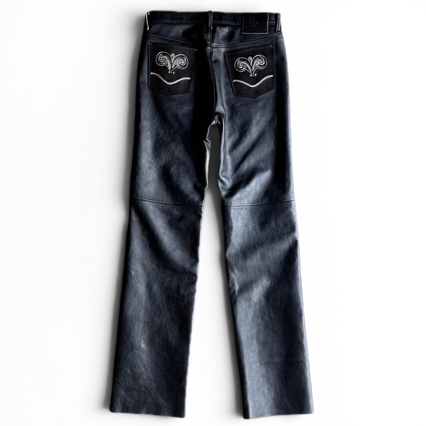 LEATHER PANTS "Lily" The Ore純銀 ※Normal【レザーパンツ/ブラック/茶芯/革パン】