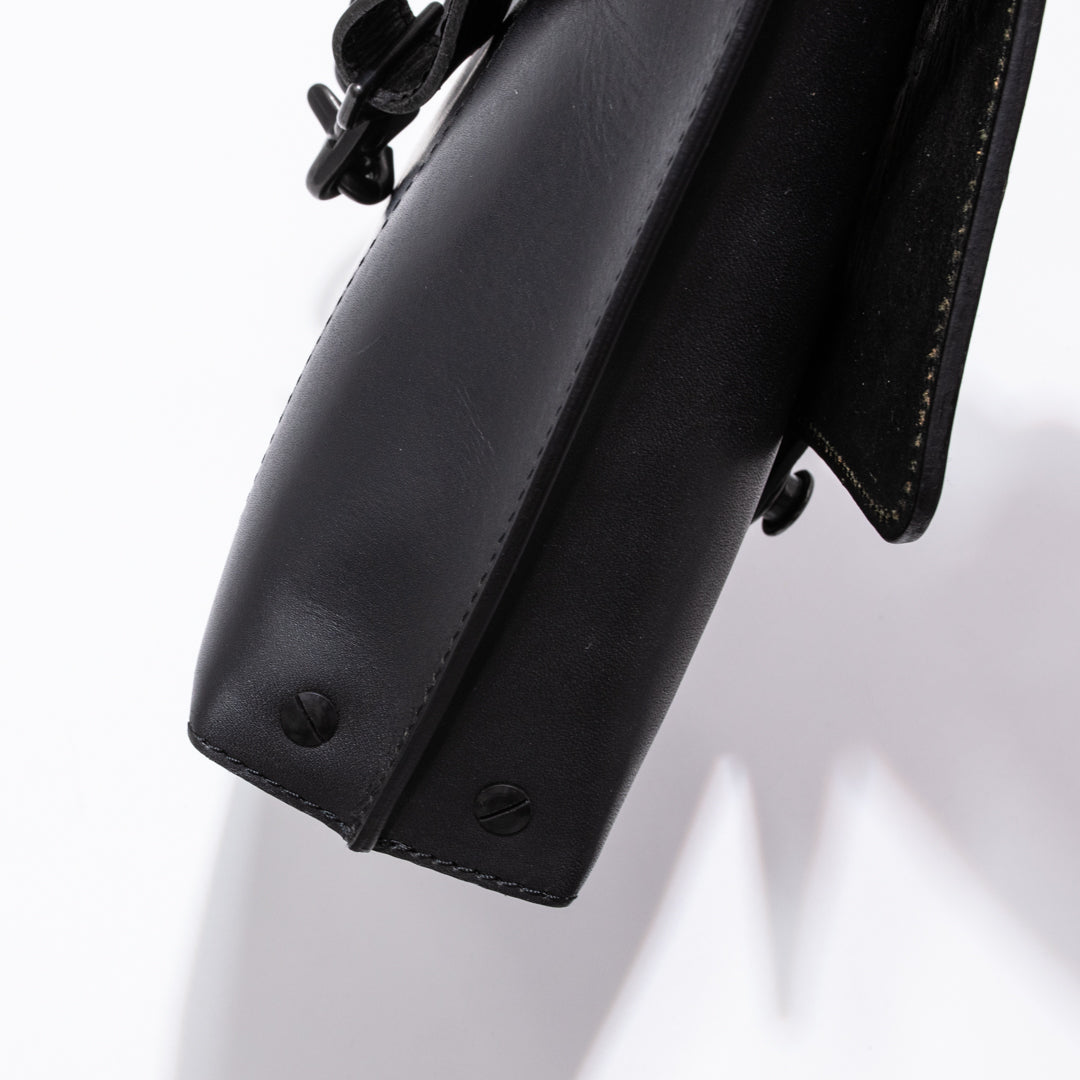 LONG SHOULDER BAG “Peanut Flower“ Lapis Lazuli – ATSU LEATHER WORKS