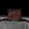 SHORT WALLET “Crest“ The Ore Red Jasper【二つ折り財布/ステアハイド/カービング/レッドジャスパー】