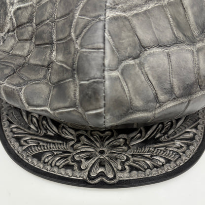 ATSU×SOTOMI CROCODILE POROSUS 墨染Casquette "Peanut Flower" The Ore PLATINUM【クロコダイル/ポロサス/墨染/キャスケット/カービング/プラチナ】