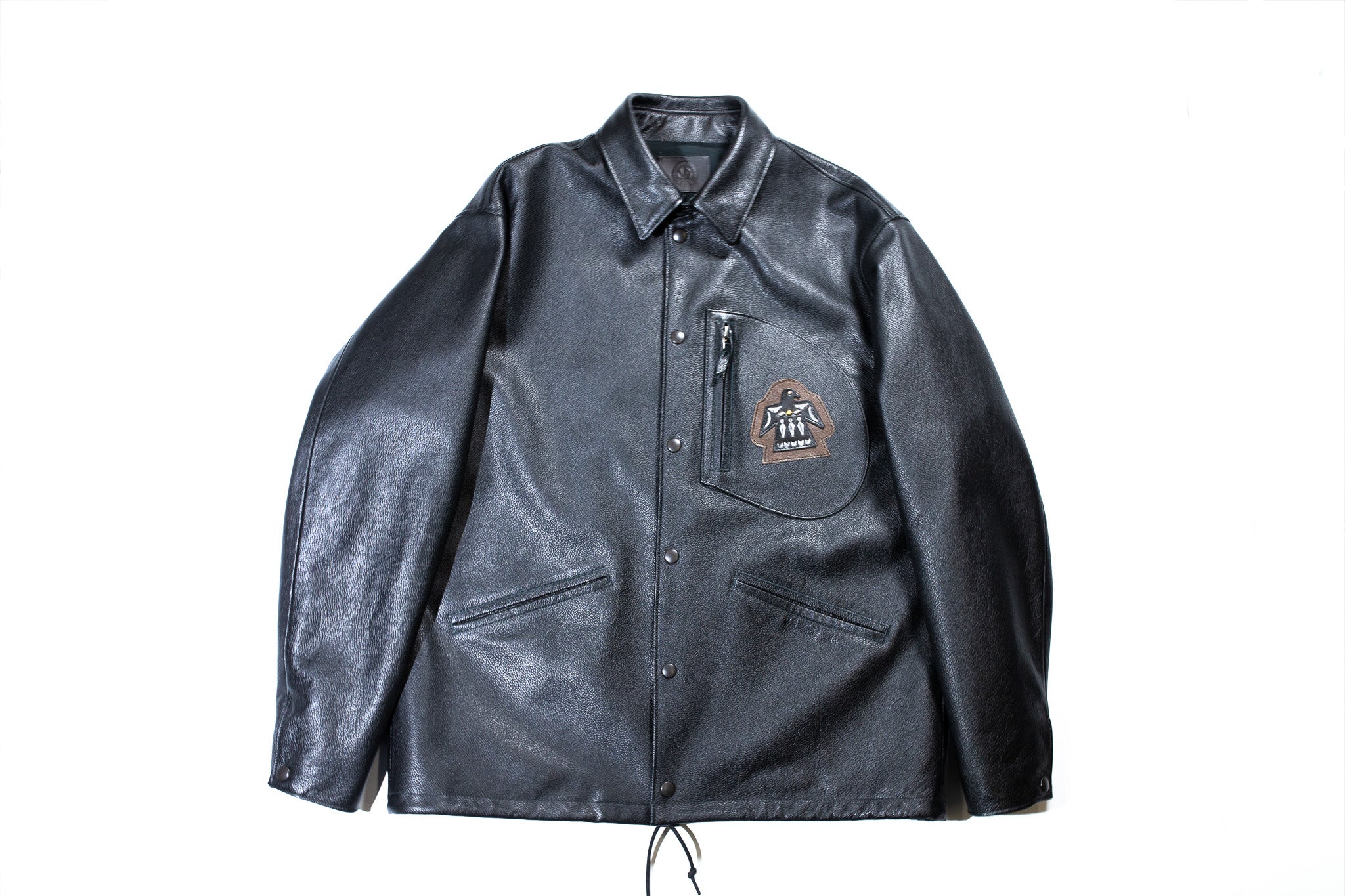 LEATHER COACH JACKET 