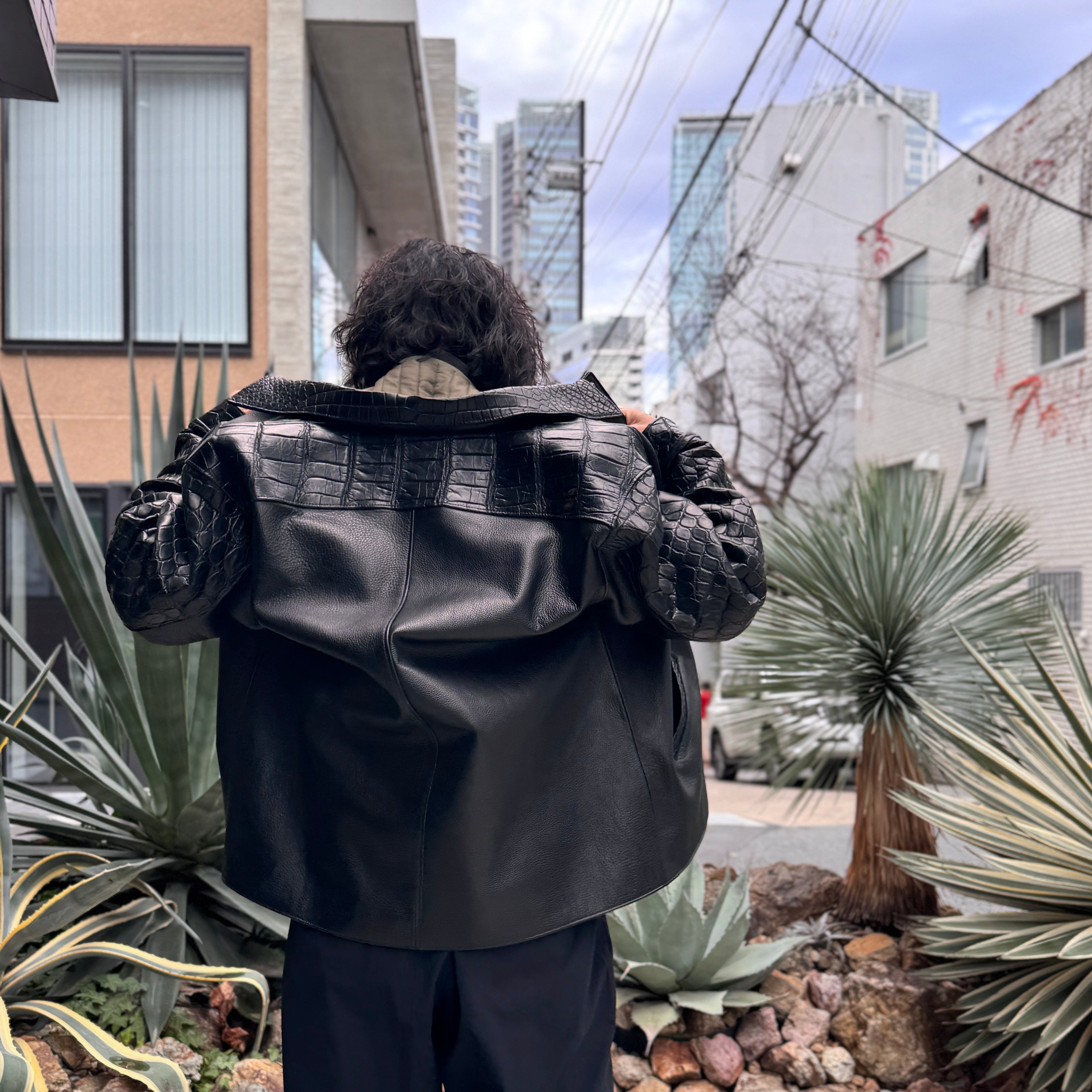 SOTOMI×ATSU CROCODILE POROSUS CAR COAT Type.3【クロコダイル