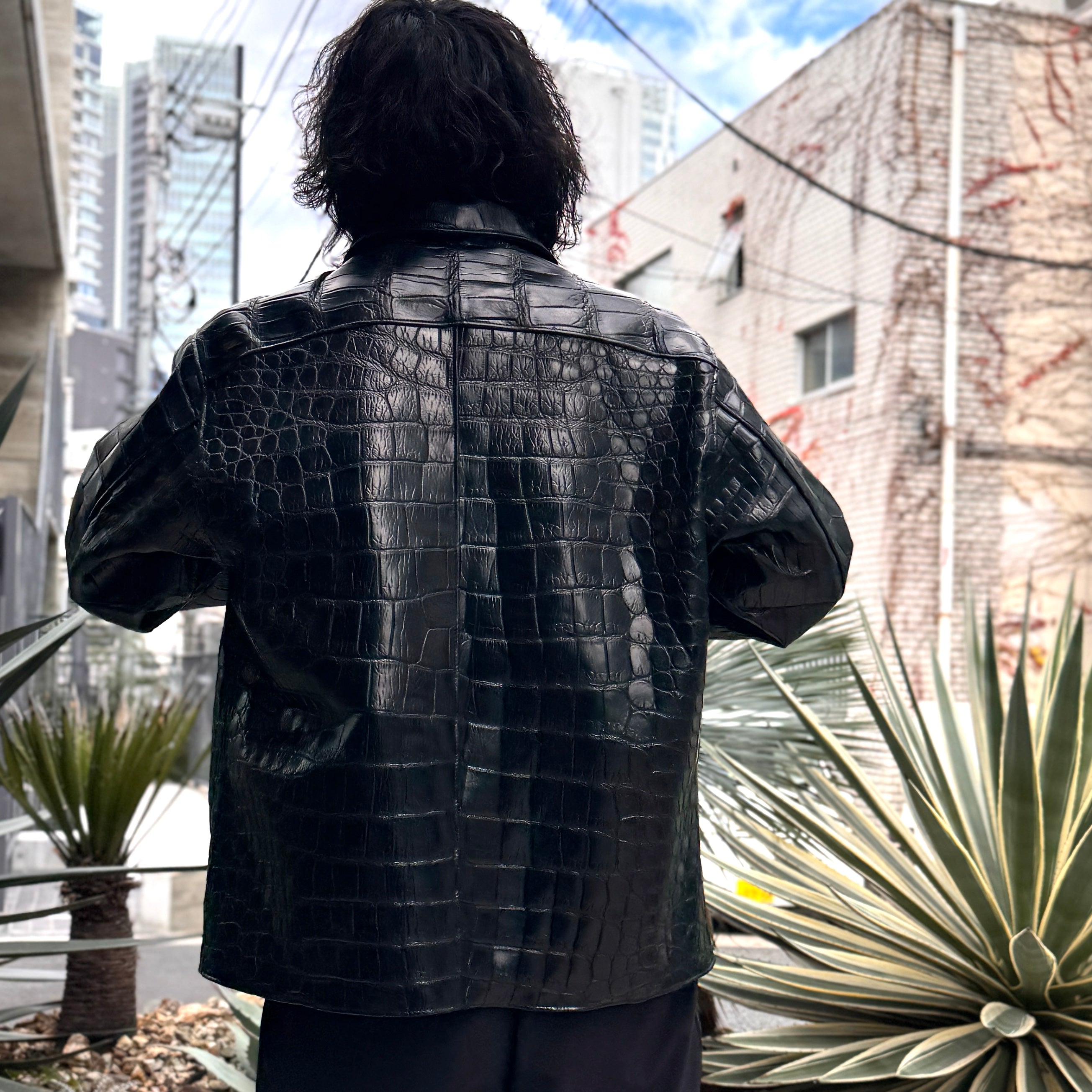 SOTOMI×ATSU CROCODILE POROSUS CAR COAT All Crocodile【クロコダイル