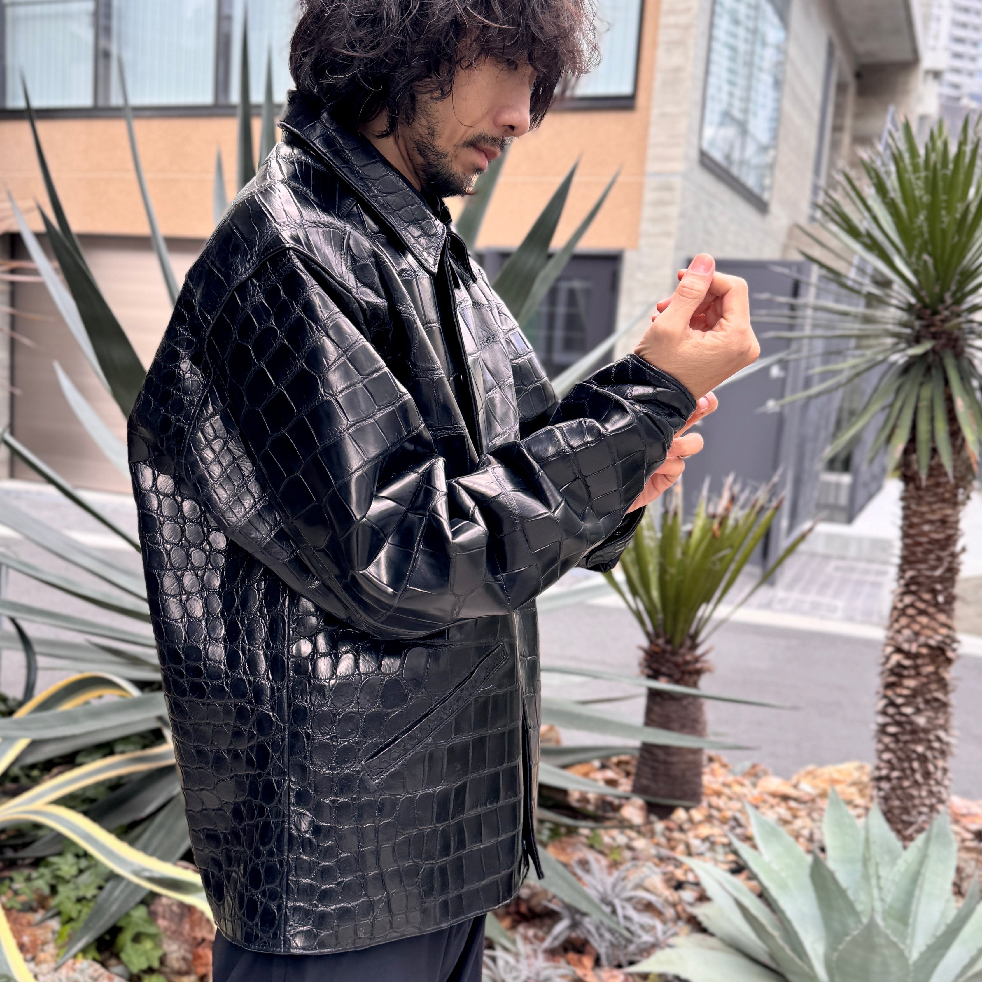 SOTOMI×ATSU CROCODILE POROSUS CAR COAT All Crocodile【クロコダイル
