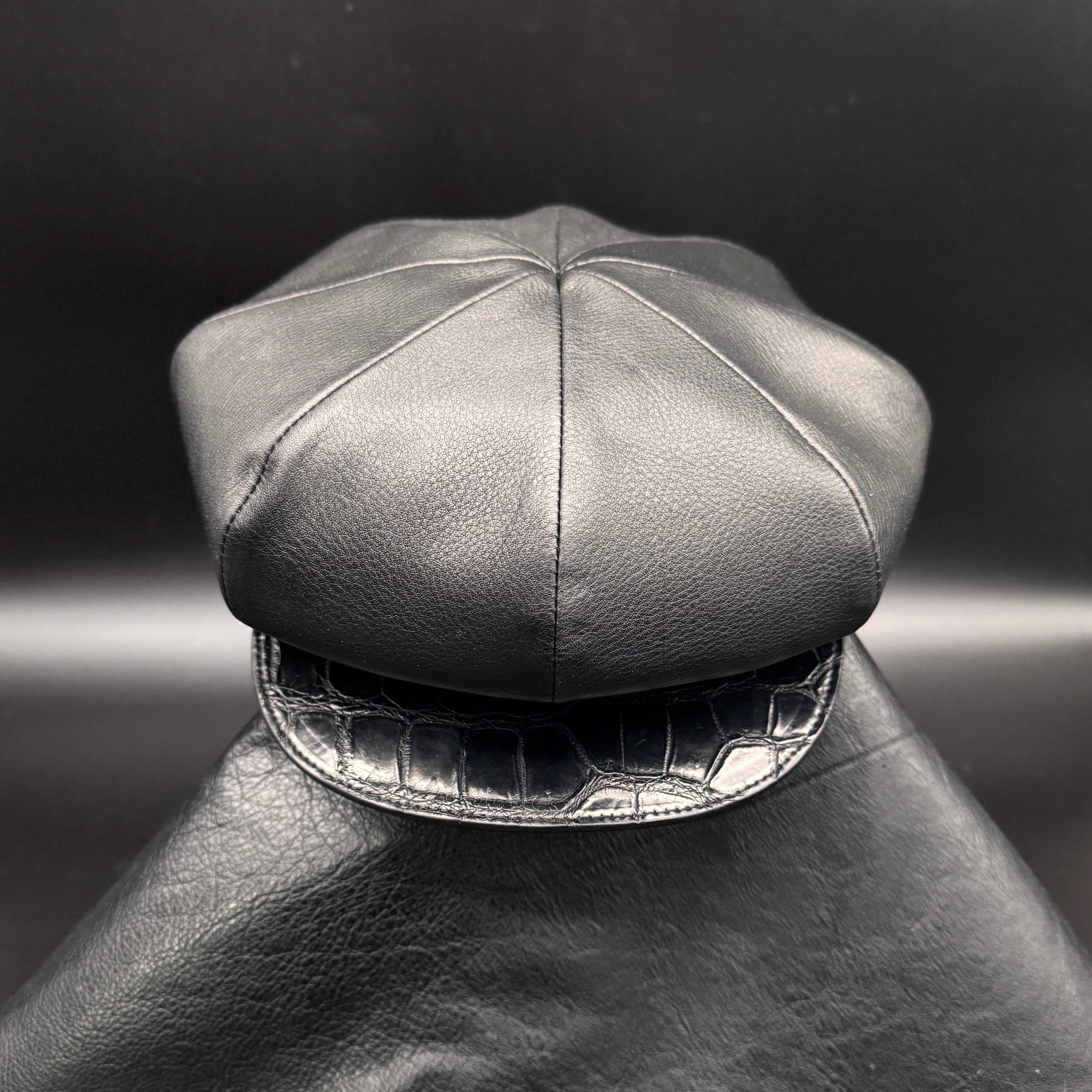 SOTOMI×ATSU ORIGINAL CHROME LEATHER × CROCODILE POROSUS Casquette