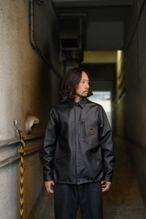 LEATHER COACH JACKET "THUNDER BIRD"