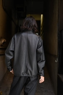 LEATHER COACH JACKET 