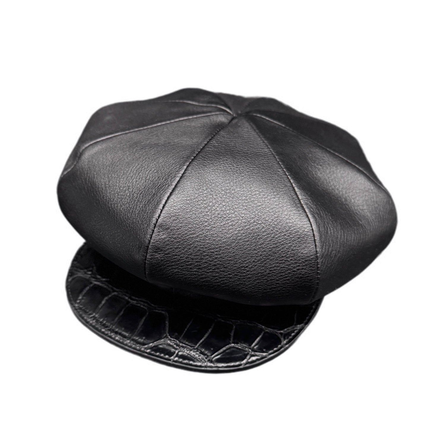 SOTOMI×ATSU ORIGINAL CHROME LEATHER × CROCODILE POROSUS Casquette【クロムハイド/クロコダイル/ポロサス/キャスケット】