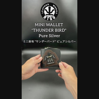 MINI WALLET "THUNDER BIRD" Pure Silver【ミニ財布/ステアハイド/カービング/シルバー】