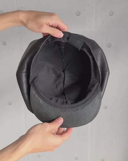 SOTOMI×ATSU ORIGINAL CHROME LEATHER × CROCODILE POROSUS Casquette【クロムハイド/クロコダイル/ポロサス/キャスケット】