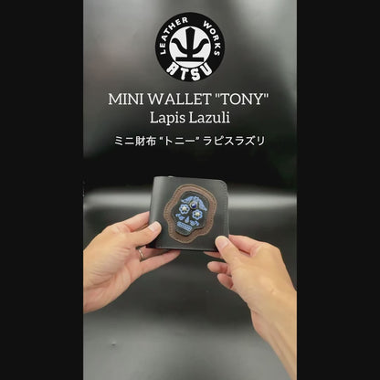 MINI WALLET "TONY" Lapis Lazuli【ミニ財布/ステアハイド/カービング/ラピスラズリ】